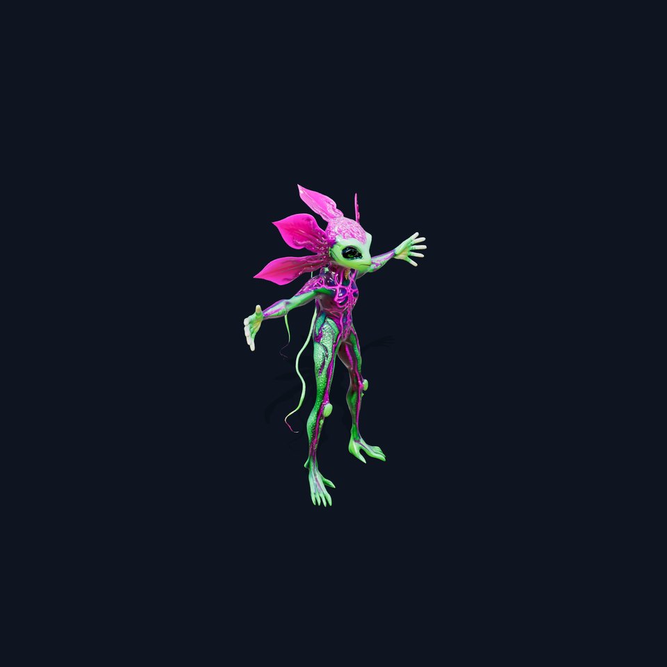 Vibrant Alien Creature model pack